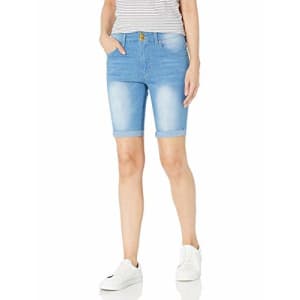 V.I.P. JEANS Women's Super Cute Jeans Shorts Acid Washed, Baby Blue, 15 for $13