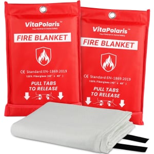 VitaPolaris Heavy-Duty Fire Blanket 2-Pack for $12