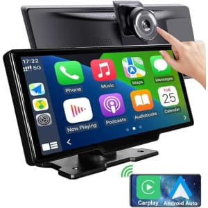 9.3" Portable Car Radio w/ 4K Dashcam for $100