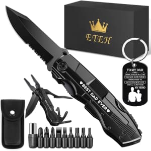 Eteh "Best Dad Ever" Multitool Pocket Knife for $10