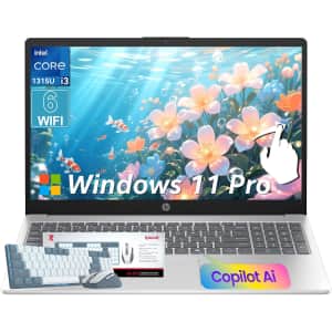 HP 13th-Gen. i3 15.6" Touch Laptop w/ Keyboard & Mouse Combo for $590