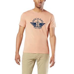 Dockers Men's Short Sleeve Crewneck T-Shirt, Sirocco, Large for $6
