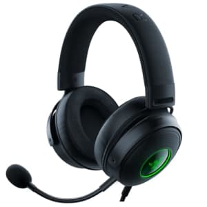 Razer Kraken V3 HyperSense Wired USB Gaming Headset w/Haptic Technology: Triforce Titanium 50mm for $100