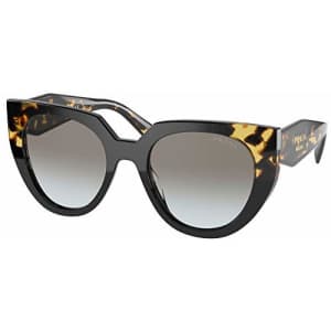 Prada PRADA MONOCHROME PR 14WS Black Blonde Havana/Grey Shaded 52/20/140 women Sunglasses for $200