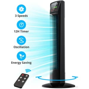 TaoTronics 36" Bladeless Tower Fan for $40