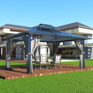 Veikous 13x10-Foot Roof Gazebo with Screen for $700