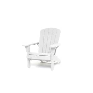 Keter Patio Furniture for Fire Pit Teton Adirondack Chair Weather Resistant, Durable Outdoor, White for $60