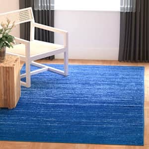 SAFAVIEH Adirondack Collection 4' Square Light Blue / Dark Blue ADR113F Modern Ombre Non-Shedding for $60 SAFAVIEH Adirondack Collection 4' Square Light Blue / Dark Blue ADR113F Modern Ombre Non-Shedding for $60