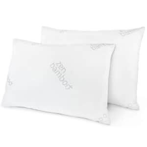 Zen Bamboo Queen Gel Memory Foam Pillow 2-Pack for $22 Zen Bamboo Queen Gel Memory Foam Pillow 2-Pack for $22
