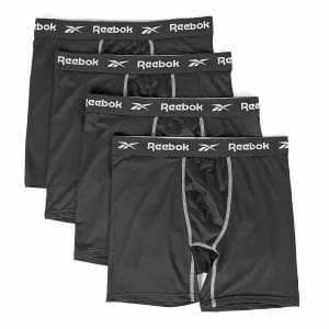 Reebok Men's Performance Boxer Brief 4-Pack for $13