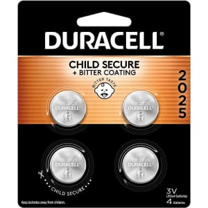 Duracell CR2025 3V Lithium Battery 4-Count for $7.63 via Sub. & Save