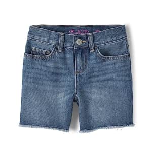 The Children's Place Girls' Denim Skimmer Shorts, Azalea Wash for $15