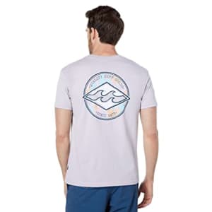 Billabong Men's Classic Short Sleeve Premium Logo Graphic Tee T-Shirt, Light Lavender Rotor for $25