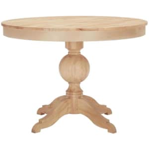 StyleWell 42" Round Unfinished Wood Pedestal Table for $179...or less StyleWell 42" Round Unfinished Wood Pedestal Table for $179...or less