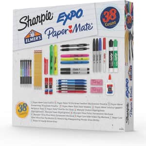 Sharpie, Expo, Elmer's, & Paper Mate 38-Piece School Supply Set for $21