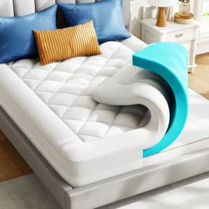 Perlecare 3" Queen Memory Foam Mattress Topper for $70 w/ Prime
