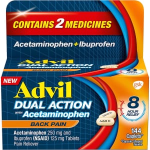 Advil Dual Action Back Pain Caplets 144-Pack for $9.60 via Sub & Save
