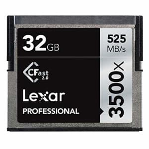 Lexar 32GB Professional 3500x CFast 2.0 Memory Card for 4K Video Cameras, Up to 525MB/s Read, Up to for $49