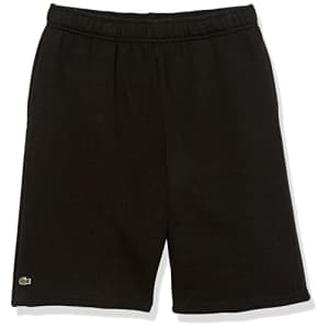 Lacoste Boys' Organic Brushed Cotton Fleece Shorts, Noir, 3 Years for $22