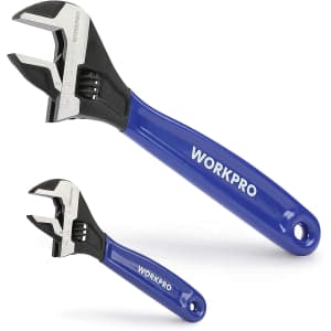 Workpro 2-piece Adjustable Wrench Set for $18