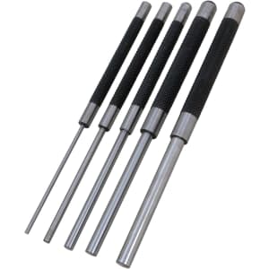 Performance Tools 5-Piece 8" Long Carbon Steel Pin Punch Set for $11