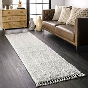 nuLOOM Neva Plush Shag Runner Rug, 2' 6" x 8', Ivory for $30 nuLOOM Neva Plush Shag Runner Rug, 2' 6" x 8', Ivory for $30