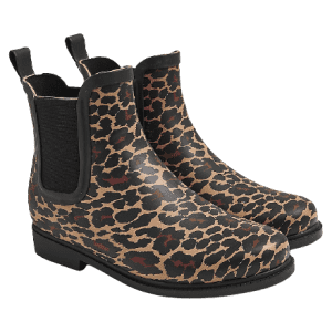 J.Crew Factory Women's Leopard Chelsea Rain Boots for $27 J.Crew Factory Women's Leopard Chelsea Rain Boots for $27