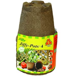 Jiffy 4" Round Pots 6-Pack for $3 Jiffy 4" Round Pots 6-Pack for $3