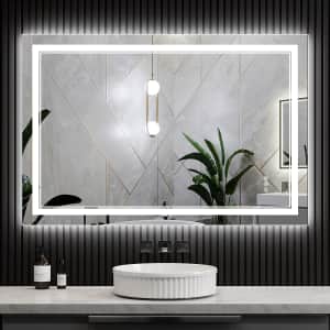 48" x 32" LED Bathroom Mirror for $195