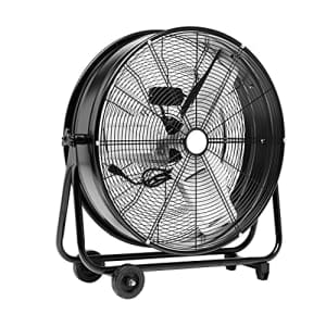AmazonCommercial, Black 2-Speed Rotating 24-Inch Drum Fan for $126