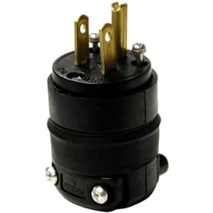 Leviton 15A Straight Blade Rubber Plug for $5
