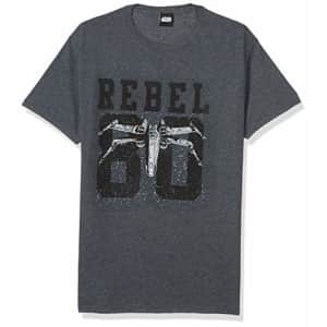 Star Wars Men's Rebel College T-Shirt, Athletic Heather, Large for $16