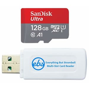SanDisk 128GB Micro SDXC Ultra Memory Card for Motorola Phone Works with Moto G8 Play, One Hyper, for $15