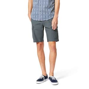 Dockers Men's Big & Tall Tech Cargo Straight Fit Shorts, (New) Cool Slate, 48 for $30