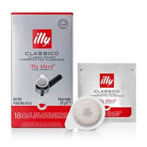 Illy lassico E.S.E. Pods, Medium Roast, Classic Roast with Notes of Chocolate & Caramel, 100% for $11 Illy lassico E.S.E. Pods, Medium Roast, Classic Roast with Notes of Chocolate & Caramel, 100% for $11