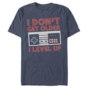 Nintendo Men's NES Controller Get Older Level Up T-Shirt, Navy Blue Heather, Large for $13