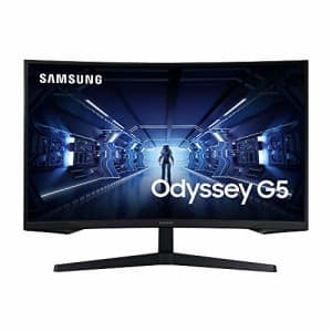 SAMSUNG 32-Inch G5 Odyssey Gaming Monitor with 1000R Curved Screen, 144Hz, 1ms, FreeSync Premium, for $300