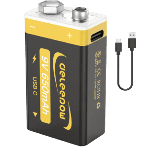 Deleepow 9V 650mAh Rechargeable Battery for $5