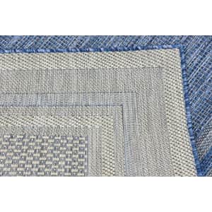 Unique Loom Outdoor Collection Transitional Indoor & Outdoor Casual Solid Tonal Border Area Rug, 4 for $59