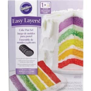 Wilton Easy Layers 6" 5-Piece Layer Cake Pan Set for $8 Wilton Easy Layers 6" 5-Piece Layer Cake Pan Set for $8