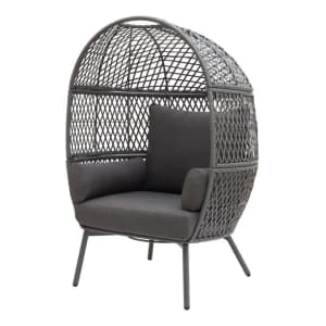 BH&G Ventura Steel Stationary Wicker Egg Chair for $347