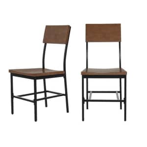 StyleWell Porter Wood and Metal Dining Chair 2-Pack for $90 StyleWell Porter Wood and Metal Dining Chair 2-Pack for $90