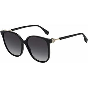 Fendi FF0374/S 807 Black FF0374/S Round Sunglasses Lens Category 3 Size 58mm for $148