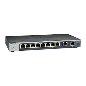 NETGEAR 10-Port Gigabit/10G Ethernet Unmanaged Switch (GS110MX) - with 8 x 1G, 2 x 10G/Multi-gig, for $90 NETGEAR 10-Port Gigabit/10G Ethernet Unmanaged Switch (GS110MX) - with 8 x 1G, 2 x 10G/Multi-gig, for $90