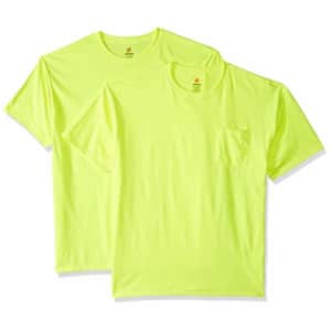 Hanes mens Men's Workwear Short Sleeve Tee (2-pack) T Shirt, Safety Green, XX-Large US for $16 Hanes mens Men's Workwear Short Sleeve Tee (2-pack) T Shirt, Safety Green, XX-Large US for $16