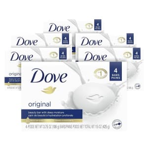 Dove Original Beauty Bar Soap 24-Pack for $19 via Sub & Save