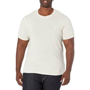 BOSS Men's Slub Jersey T-Shirt with Tonal Patch Logo, Oat Milk, XL for $32