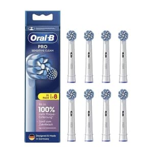 Oral-B Pro Sensitive Clean Replacement Toothbrush Heads for Electric Toothbrush, Pack of 8, Gentle for $32
