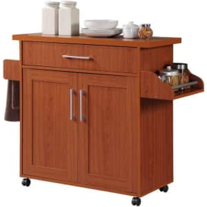 Hodedah Rolling Kitchen Island for $78