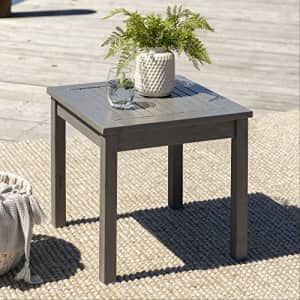 Walker Edison Furniture Company Modern Outdoor Patio Wood Side Square End Table All Weather for $74